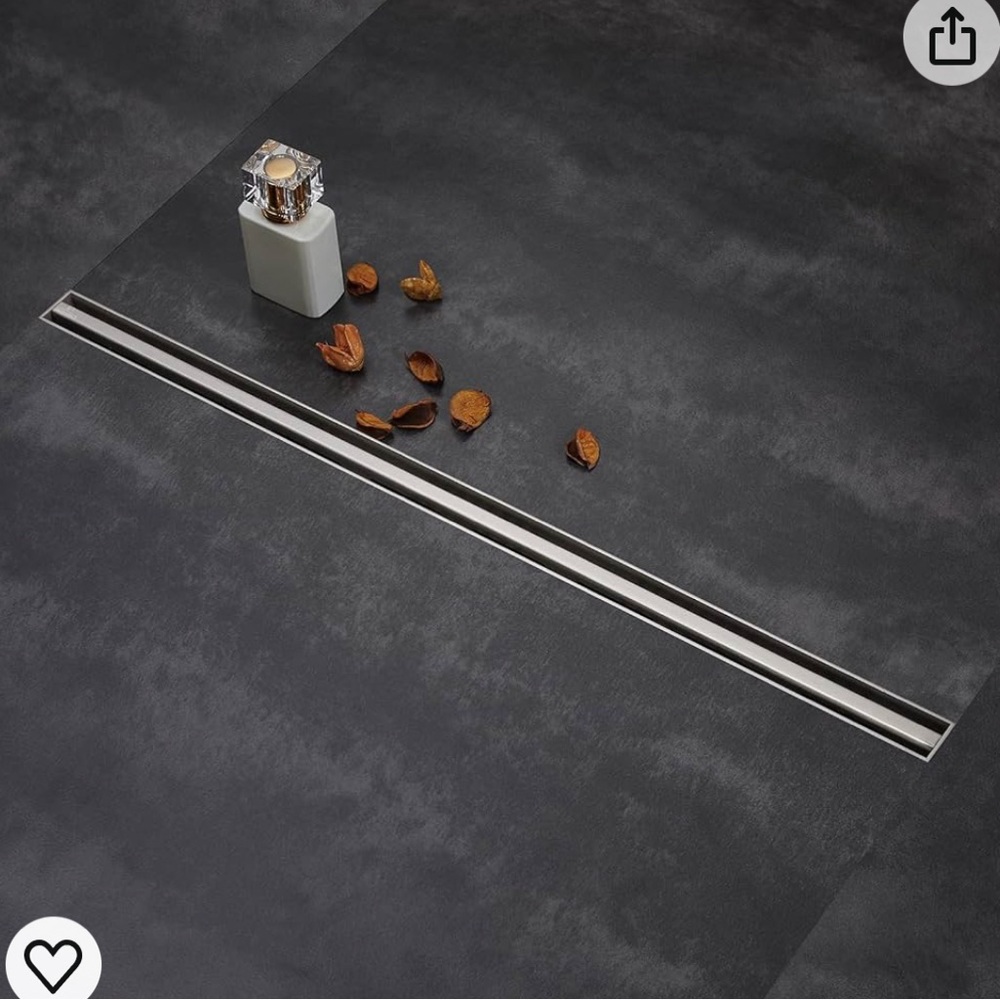 Linear Shower Drain, 24 inch Ultra-Narrow 304 Stainless Steel(Gray & Dark gray)
